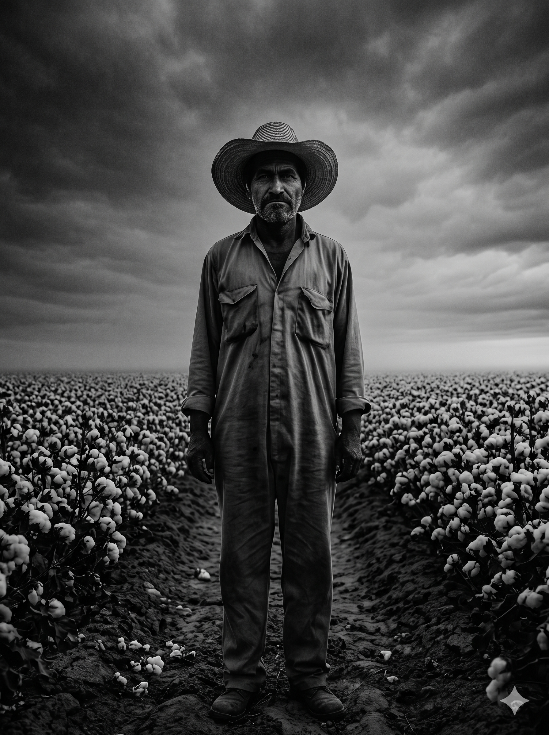 Cotton field at dawn